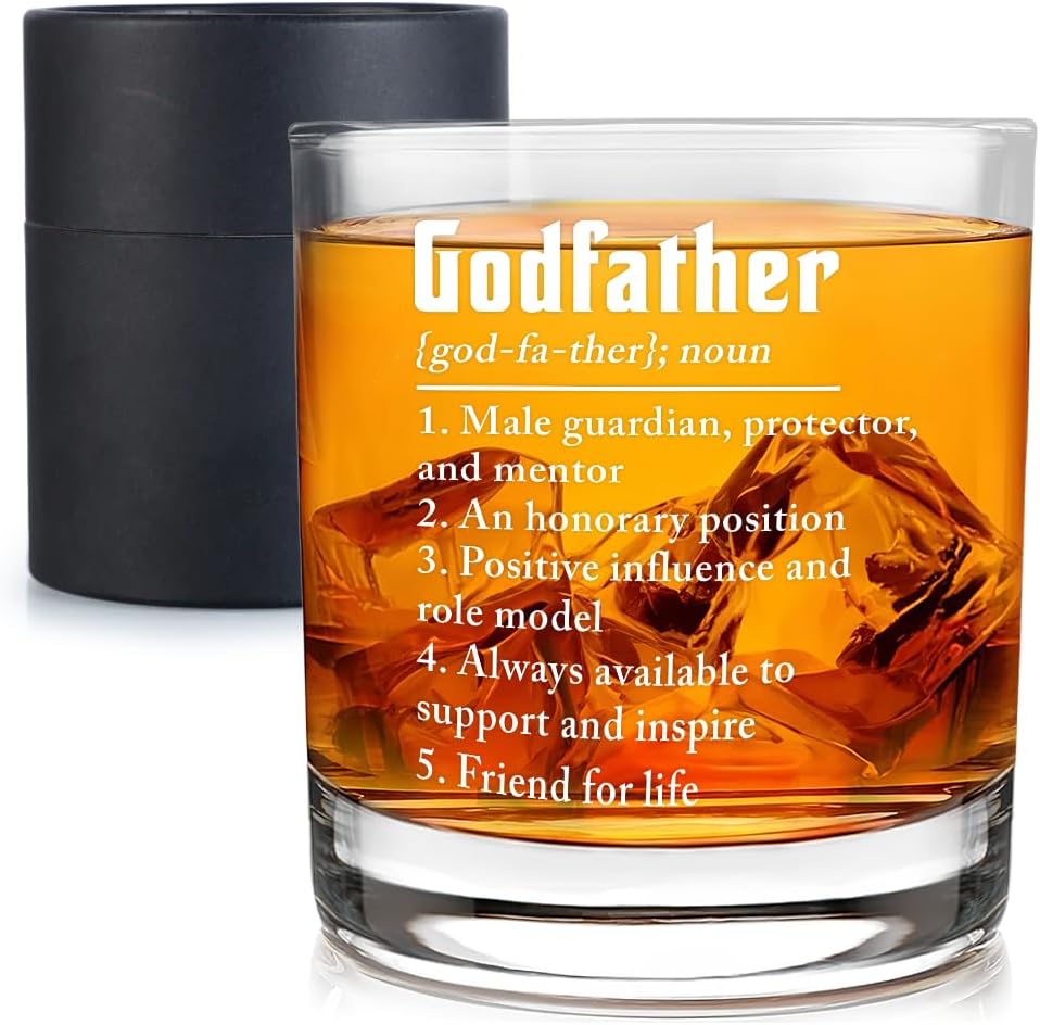 Old Fashioned Glass - 11oz Godfather Whiskey Glass, Old Fashioned