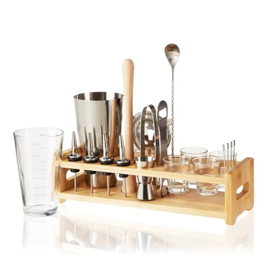 Boston Shaker Set - 20-Piece Cocktail Shaker Bar Set with