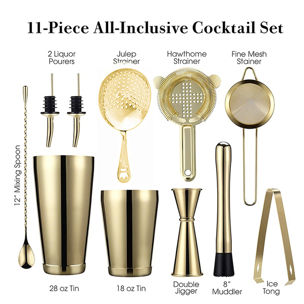 Boston Shaker Set - Cocktail Shaker Bar Set: 2 Weighted
