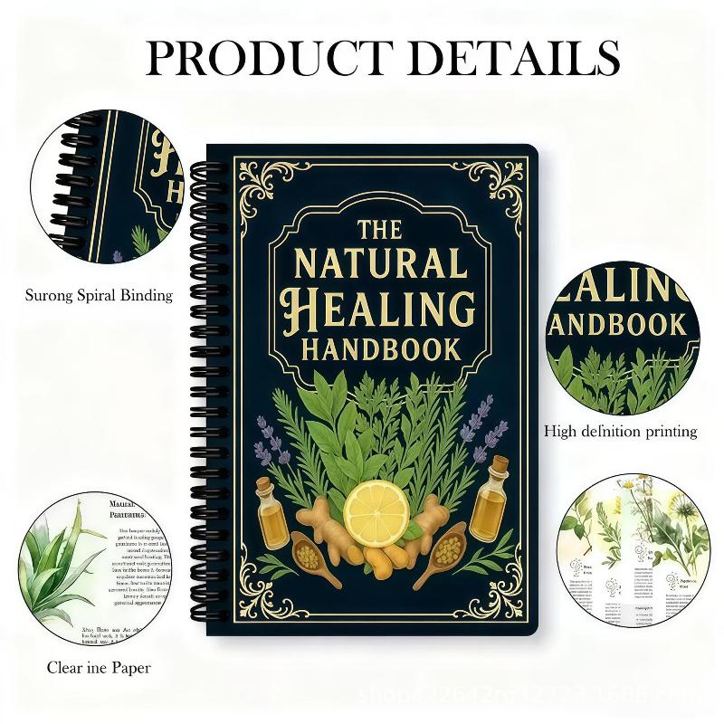 Cocktail Recipe Book - New Natural Handbook Spiral Bound Guide