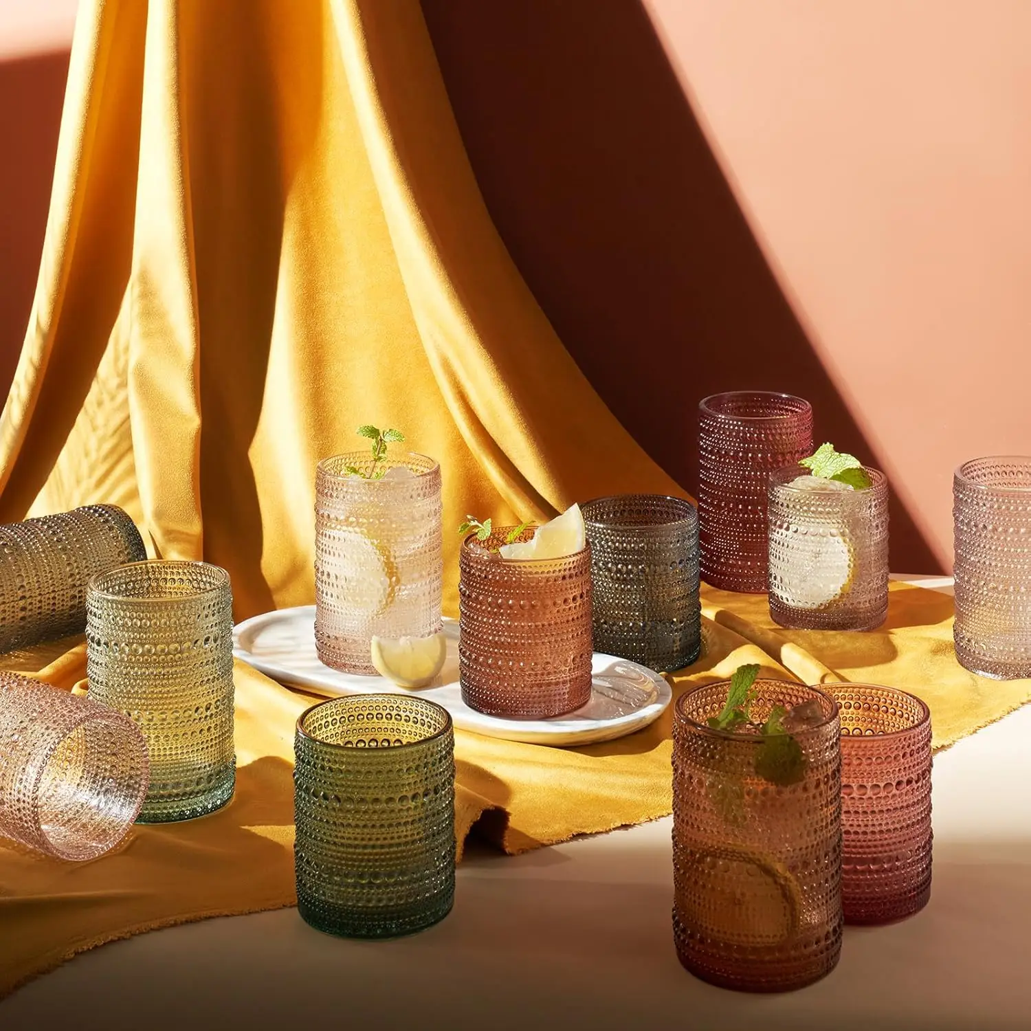 Hobnail Beaded Highball Drinki - مراجعة Old Fashioned Glass وسعره