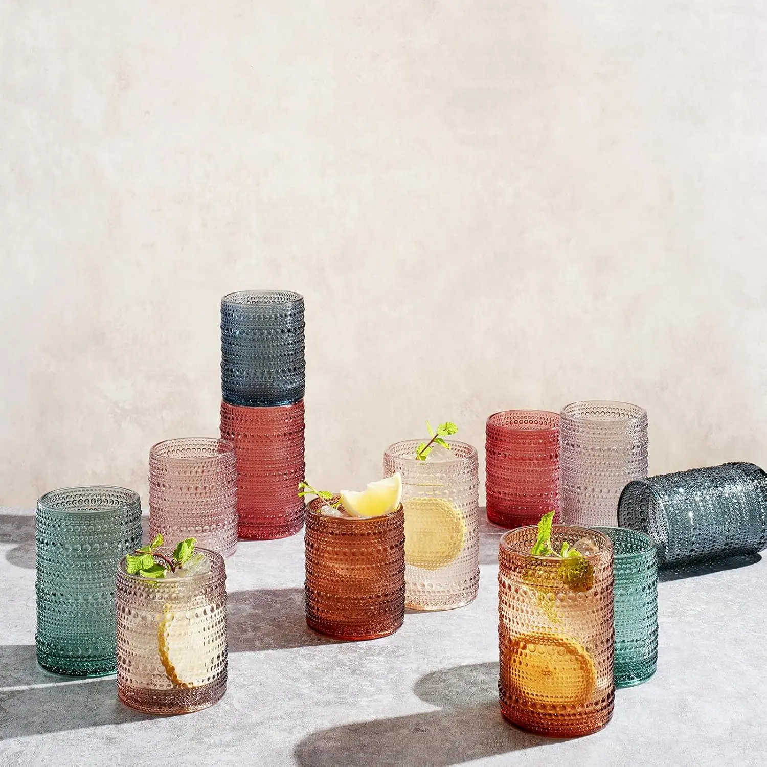 Hobnail Beaded Highball Drinki - مراجعة Old Fashioned Glass وسعره