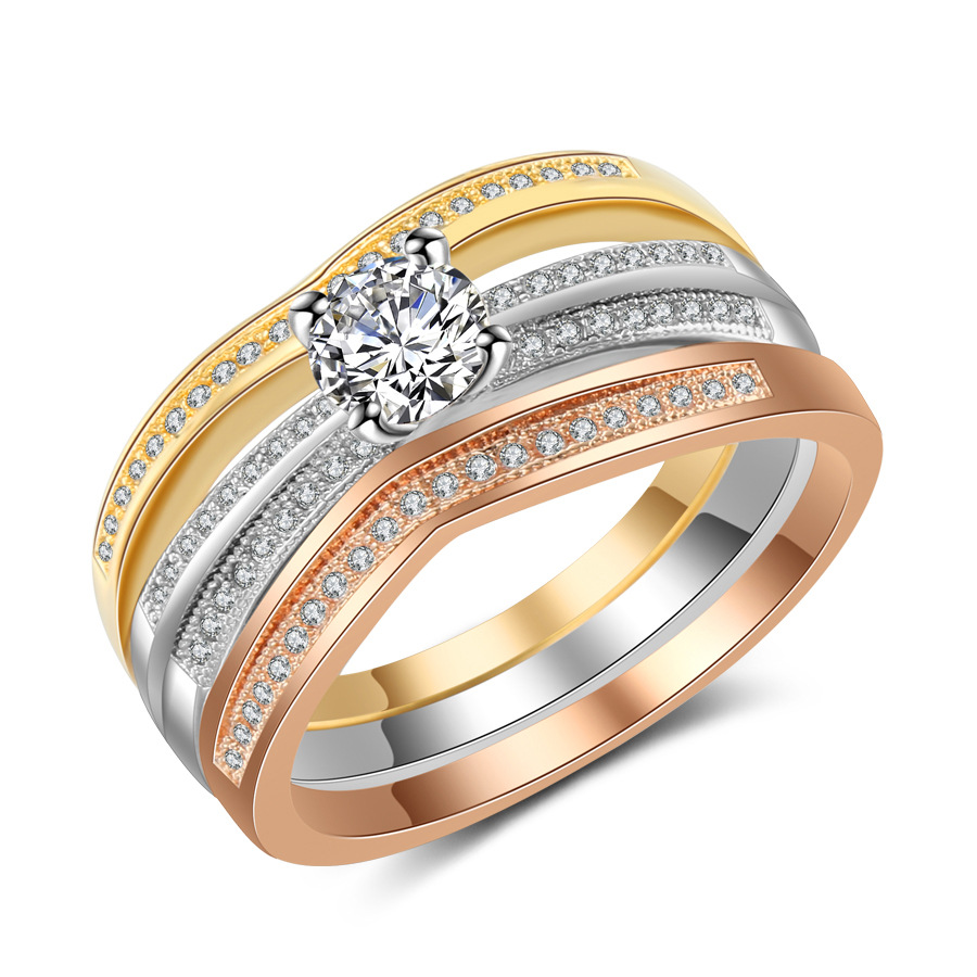 18K Multi Gold Ring 3pc Set fo - مراجعة Bar Cart Gold وسعره