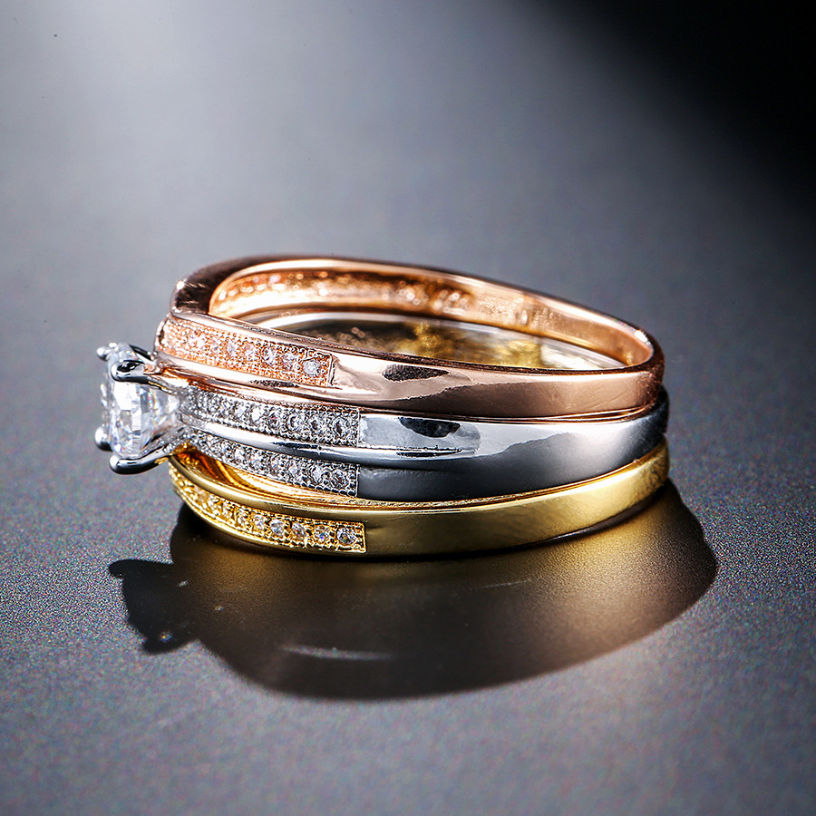 18K Multi Gold Ring 3pc Set fo - مراجعة Bar Cart Gold وسعره