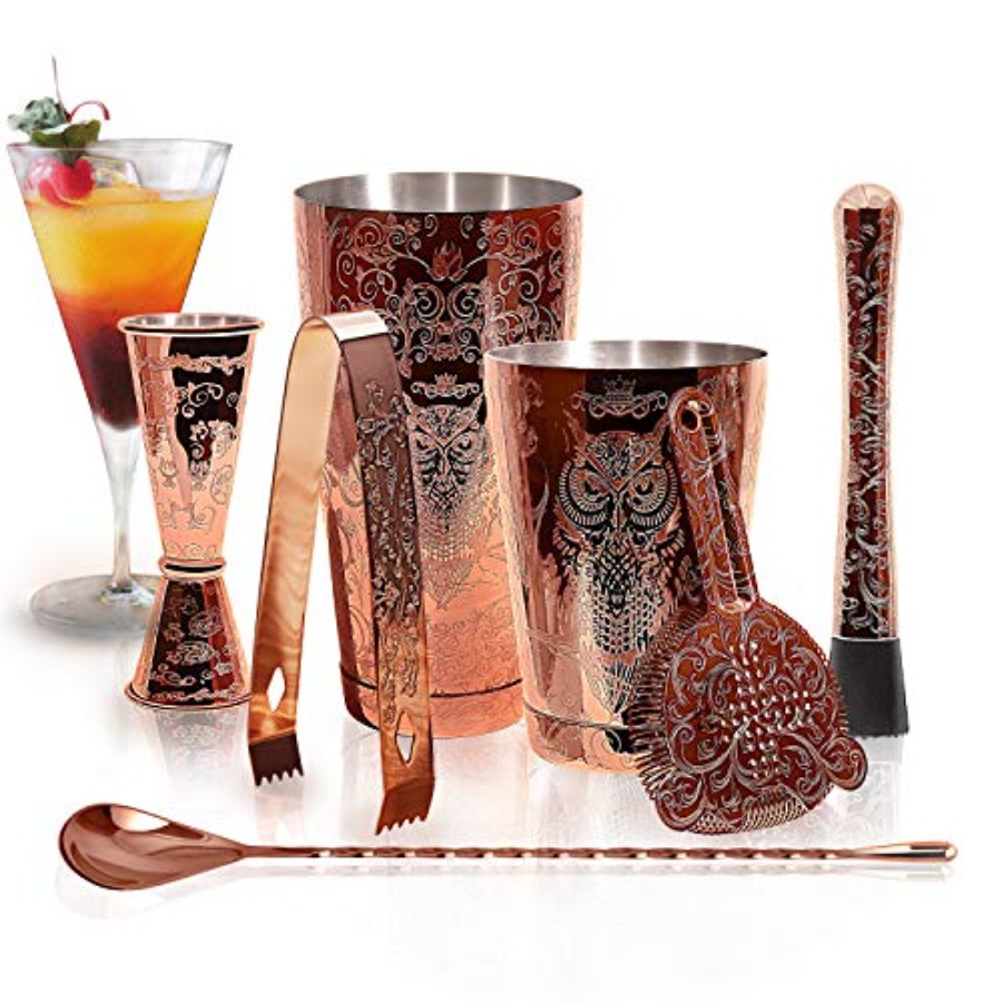 Sky Fish Bartender Kit Cocktai - مراجعة Boston Shaker Set وسعره