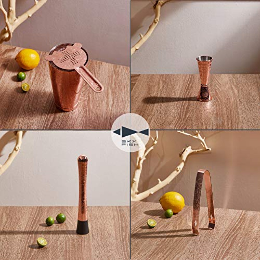 Sky Fish Bartender Kit Cocktai - مراجعة Boston Shaker Set وسعره