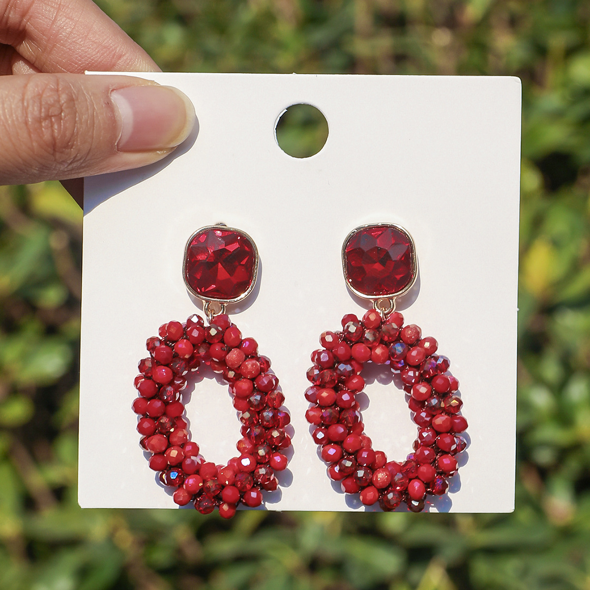 ZGMXR Rice bead earrings Circl - مراجعة Old Fashioned Glass وسعره