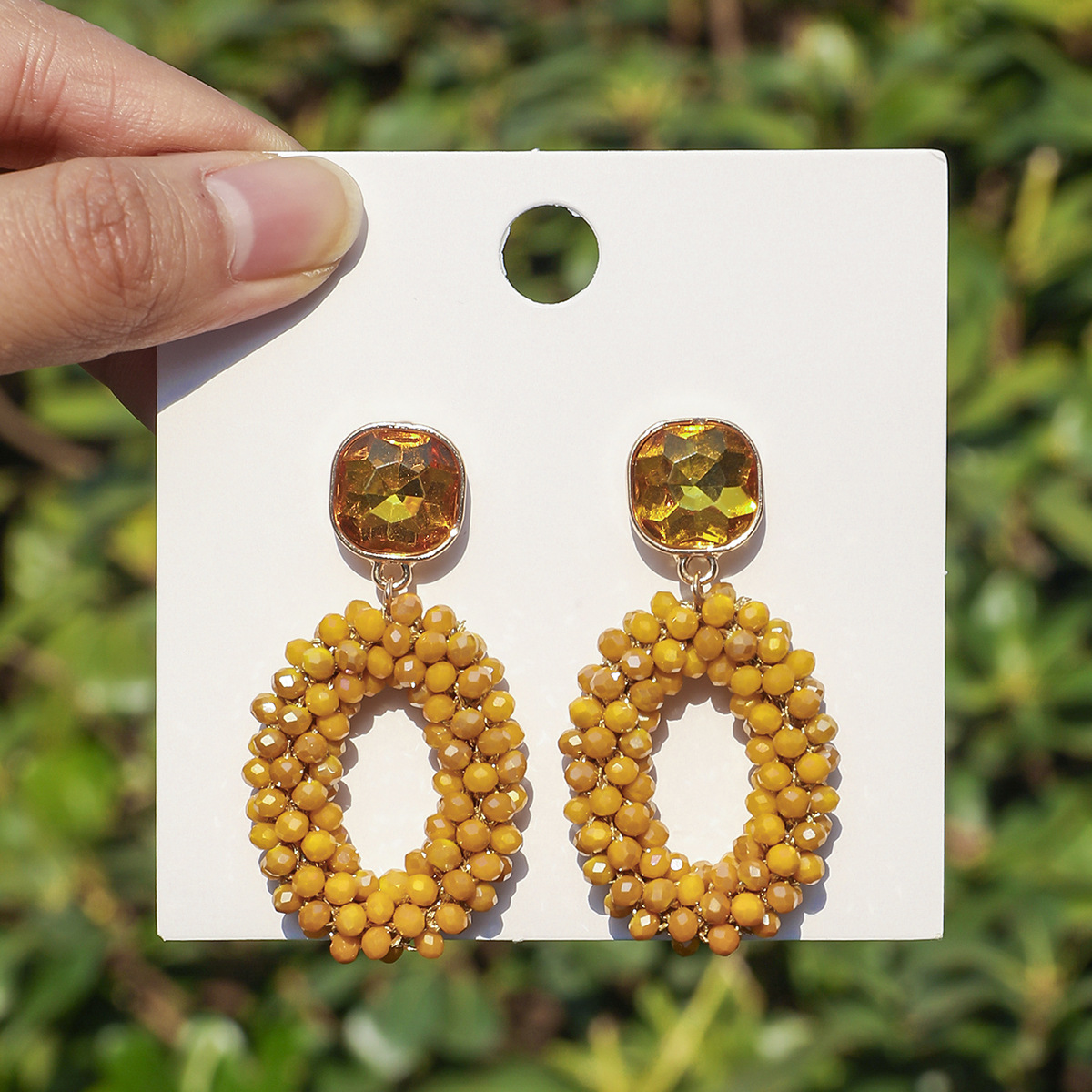 ZGMXR Rice bead earrings Circl - مراجعة Old Fashioned Glass وسعره