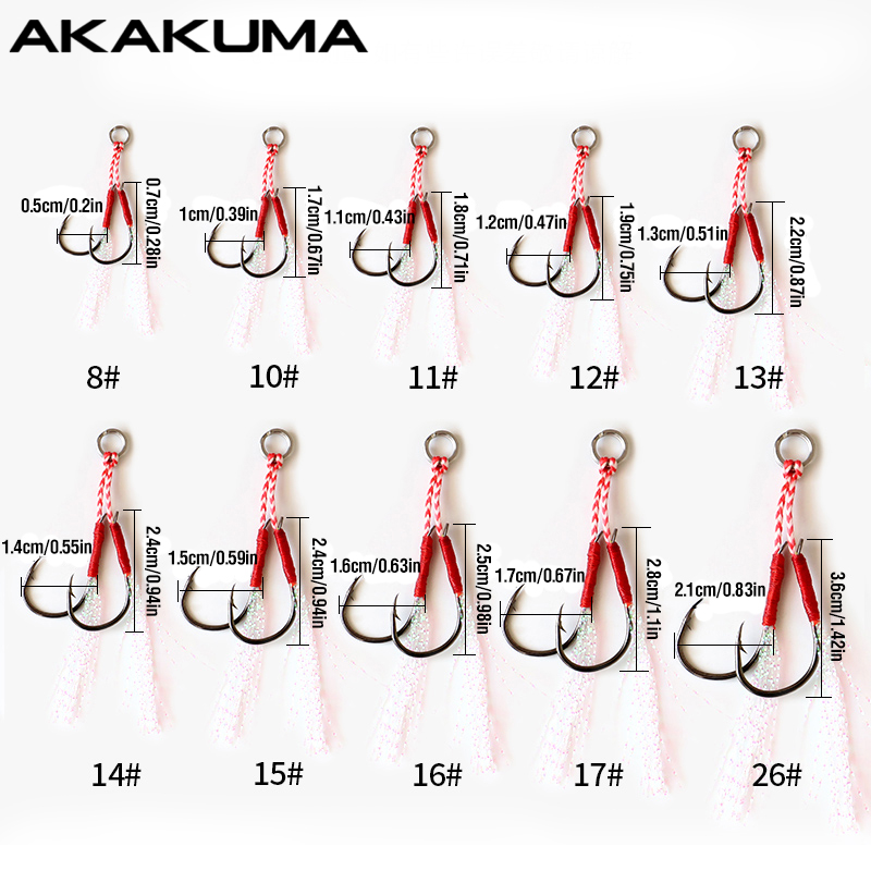 10Pcs Fishing Hooks Single Hoo - مراجعة Jigger Double Sided وسعره