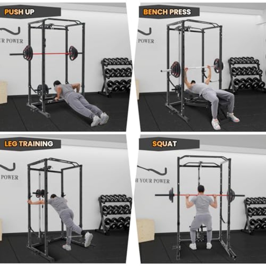 1600 Lbs Power Rack for Home G - مراجعة Home Bar And Gym وسعره