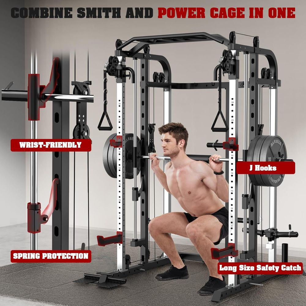 Versatile Power Cage with Adju - مراجعة Home Bar And Gym وسعره