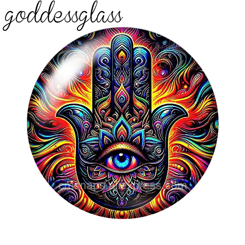 Retro Hamsa hand with evil eye - مراجعة Old Fashioned Glass وسعره