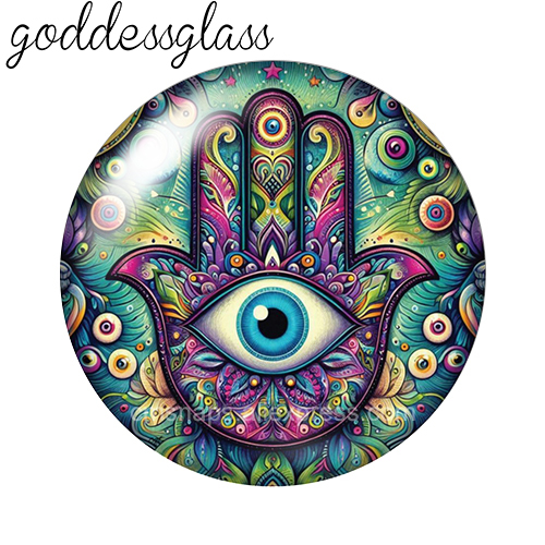 Retro Hamsa hand with evil eye - مراجعة Old Fashioned Glass وسعره