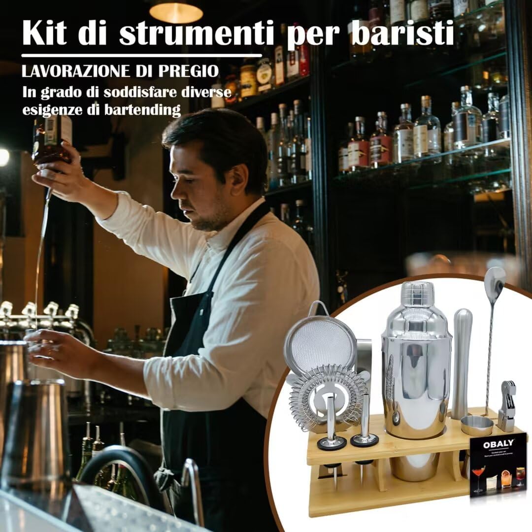 11-Piece Bartender Kit With Co - مراجعة Boston Shaker Set وسعره