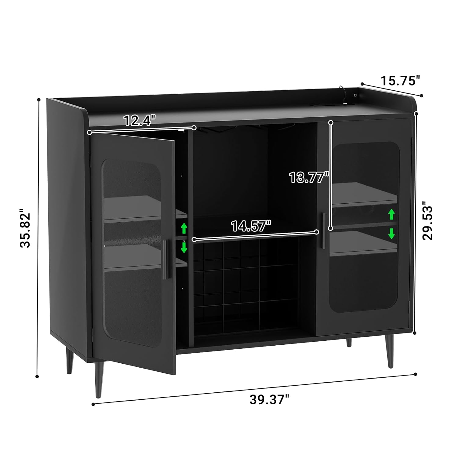 Liquor Cabinet Bar with Power  - مراجعة Home Bar And Cabinet وسعره