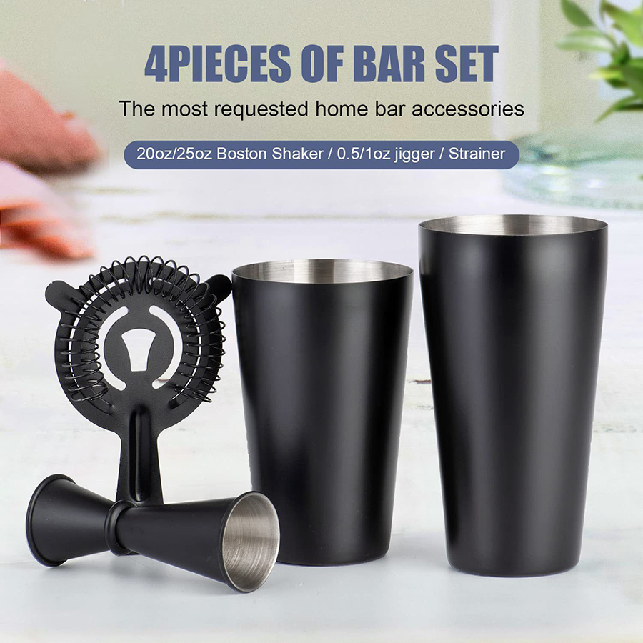 Boston Cocktail Shaker Set 4-P - مراجعة Boston Shaker Set وسعره