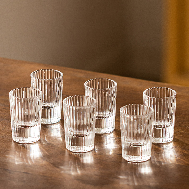 6pcs Set 20ml Striped Foreign  - مراجعة Old Fashioned Glass وسعره