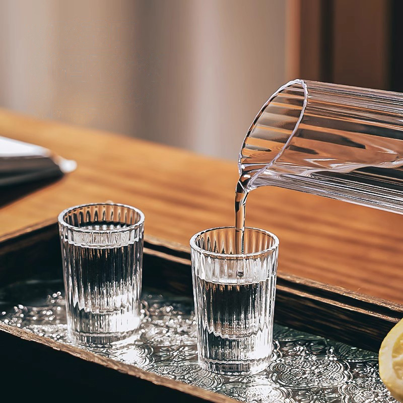 6pcs Set 20ml Striped Foreign  - مراجعة Old Fashioned Glass وسعره