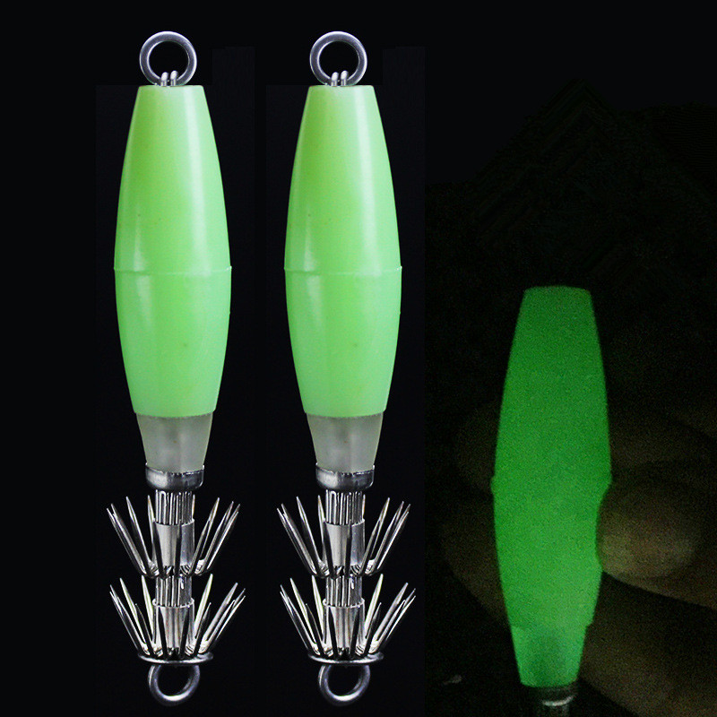 Glow Squid Hook 10cm/14g Doubl - مراجعة Jigger Double Sided وسعره