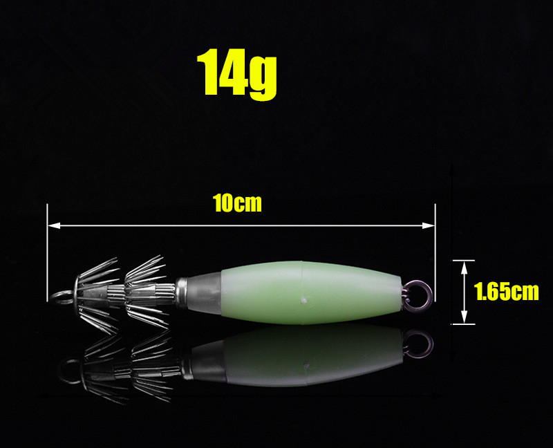 Glow Squid Hook 10cm/14g Doubl - مراجعة Jigger Double Sided وسعره