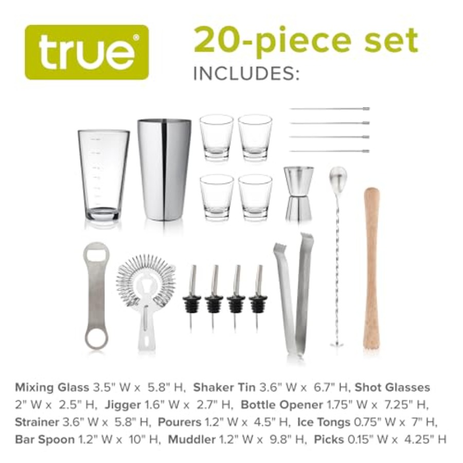 20-Piece Cocktail Shaker Bar S - مراجعة Boston Shaker Set وسعره