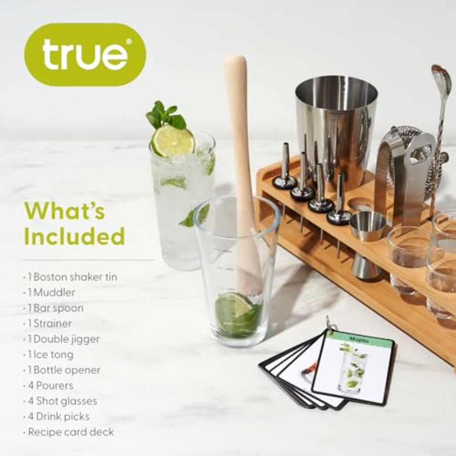 20-Piece Cocktail Shaker Bar S - مراجعة Boston Shaker Set وسعره