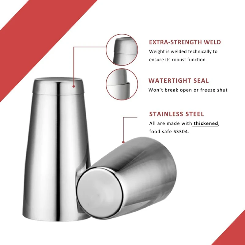 18oz & 28oz Cocktail Shaker Se - مراجعة Boston Shaker Set وسعره