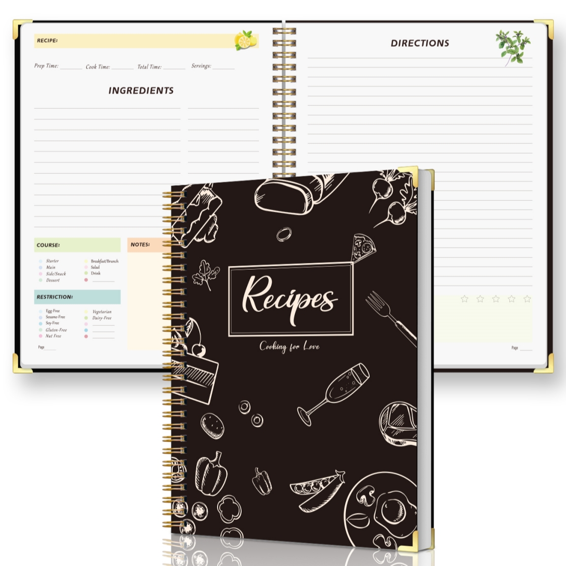 Recipe Journal Notebook with S - مراجعة Cocktail Recipe Book وسعره