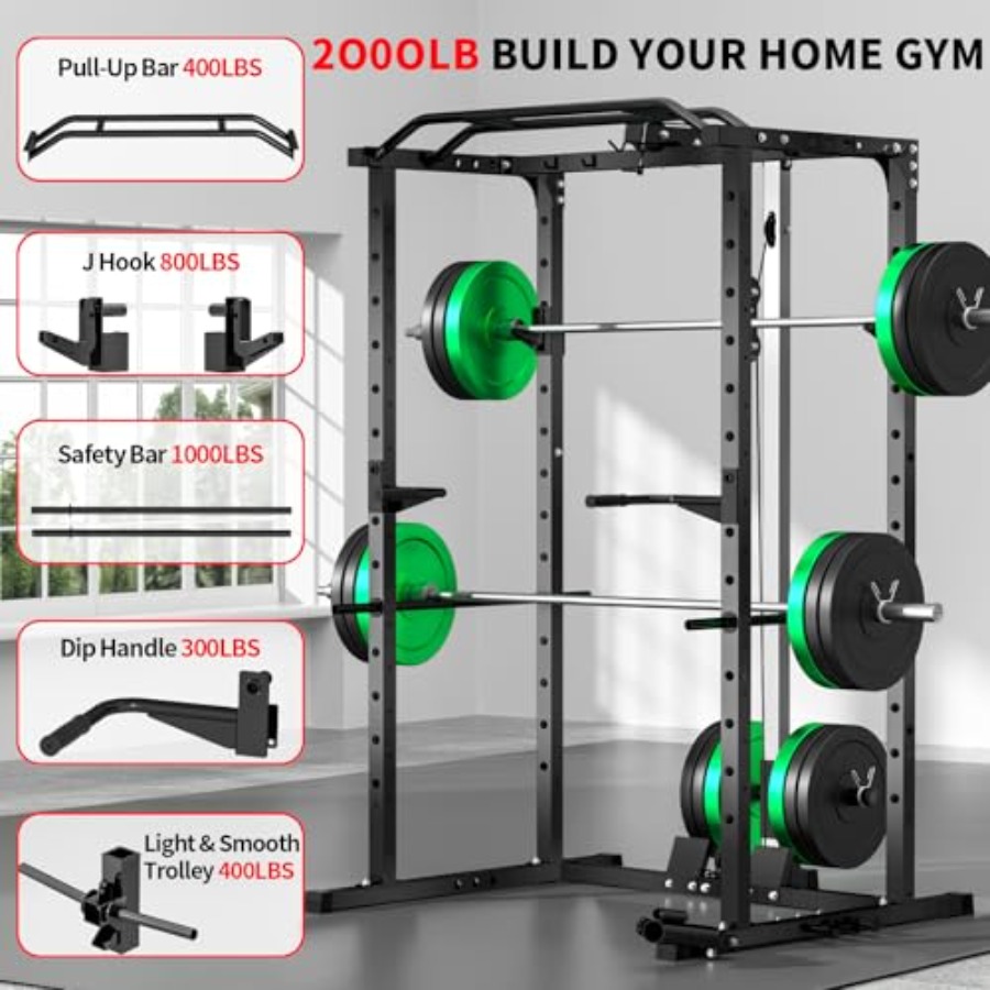 Home gym power rack with LAT p - مراجعة Home Bar And Gym وسعره