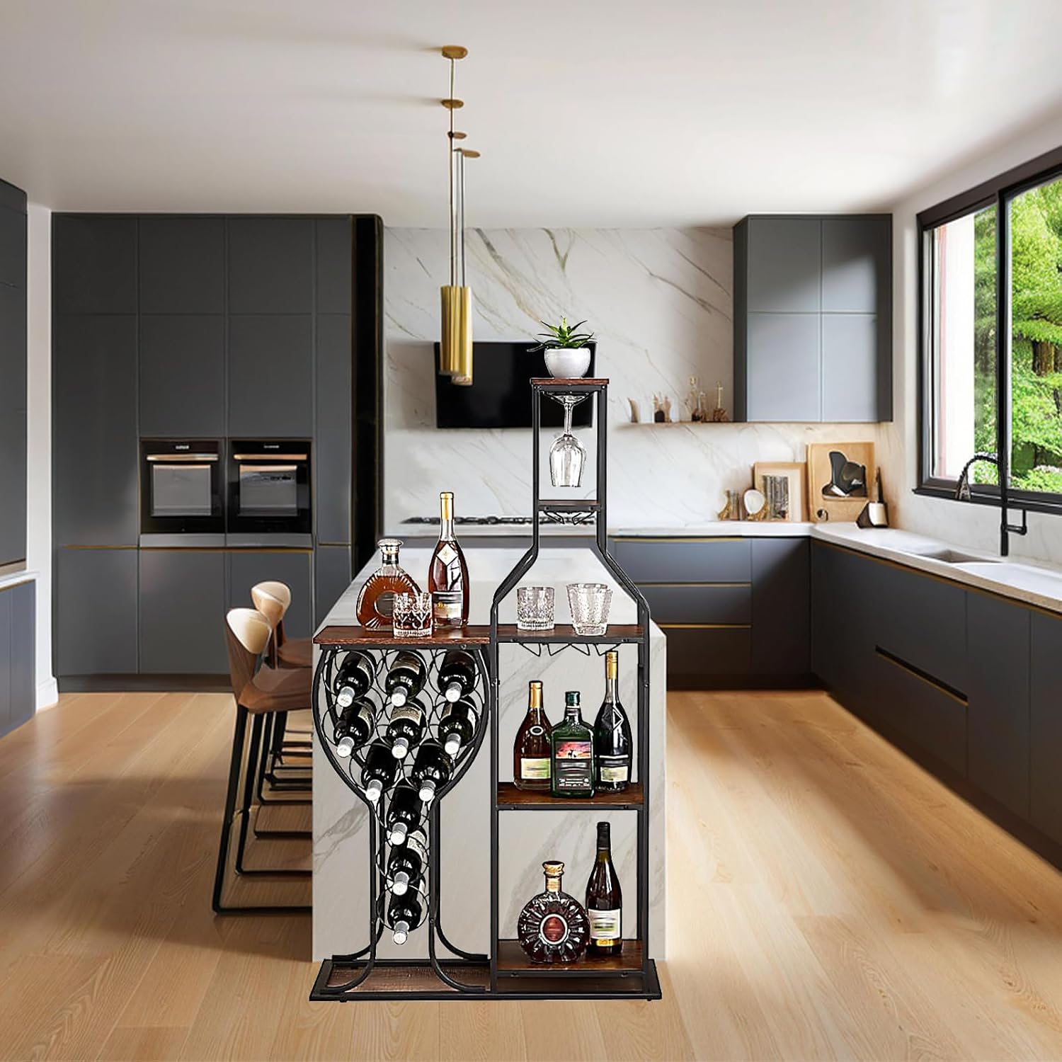5-Tier Wine Rack Freestanding  - مراجعة Home Bar And Cabinet وسعره