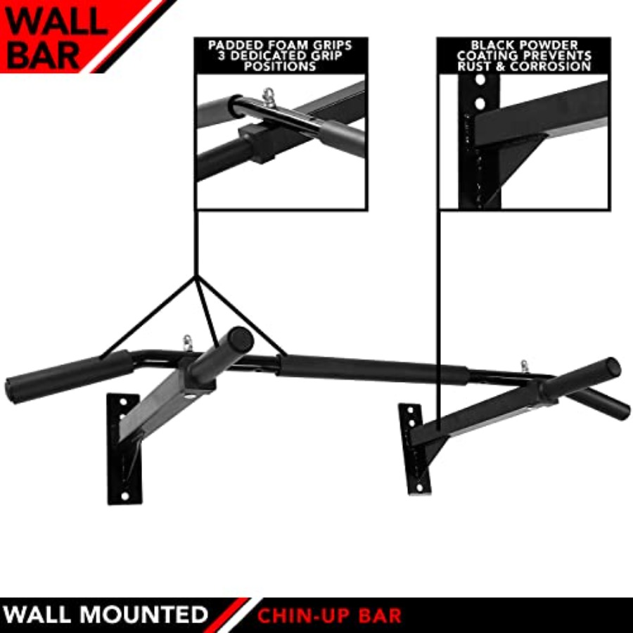 Wall Mounted Chin-Up Bar with  - مراجعة Home Bar And Gym وسعره