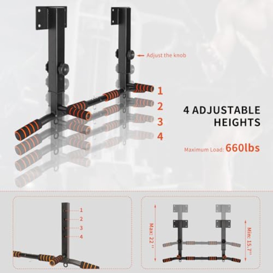 Wall Mounted Pull Up Bar for H - مراجعة Home Bar And Gym وسعره