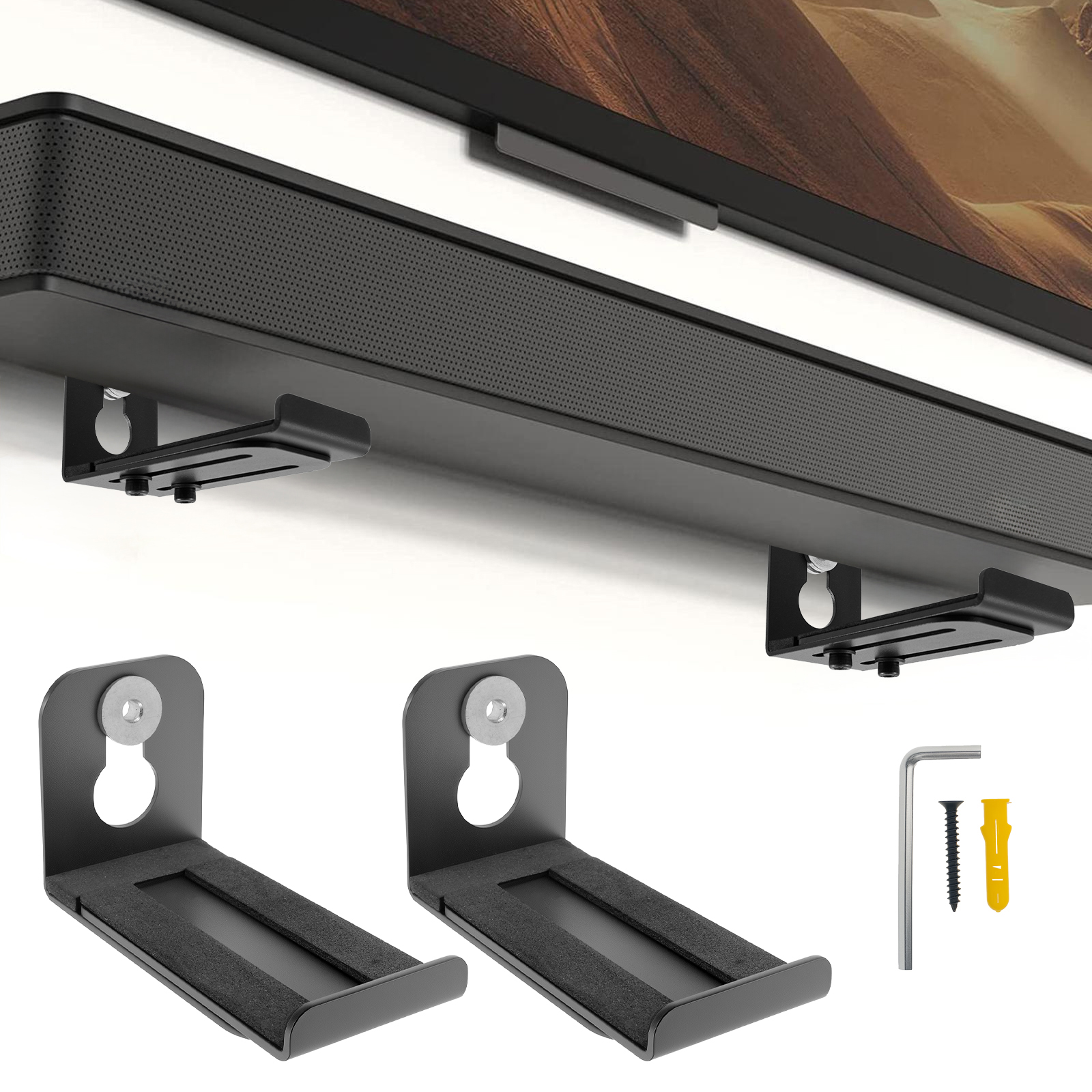 2Pcs Soundbar Speaker Stands W - مراجعة Home Bar Accessories وسعره