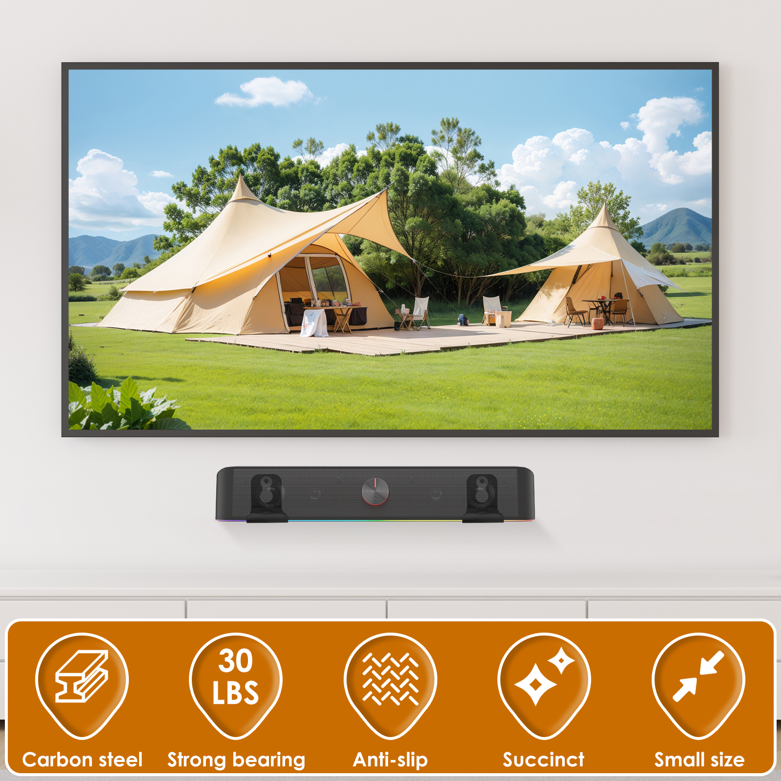 2Pcs Soundbar Speaker Stands W - مراجعة Home Bar Accessories وسعره