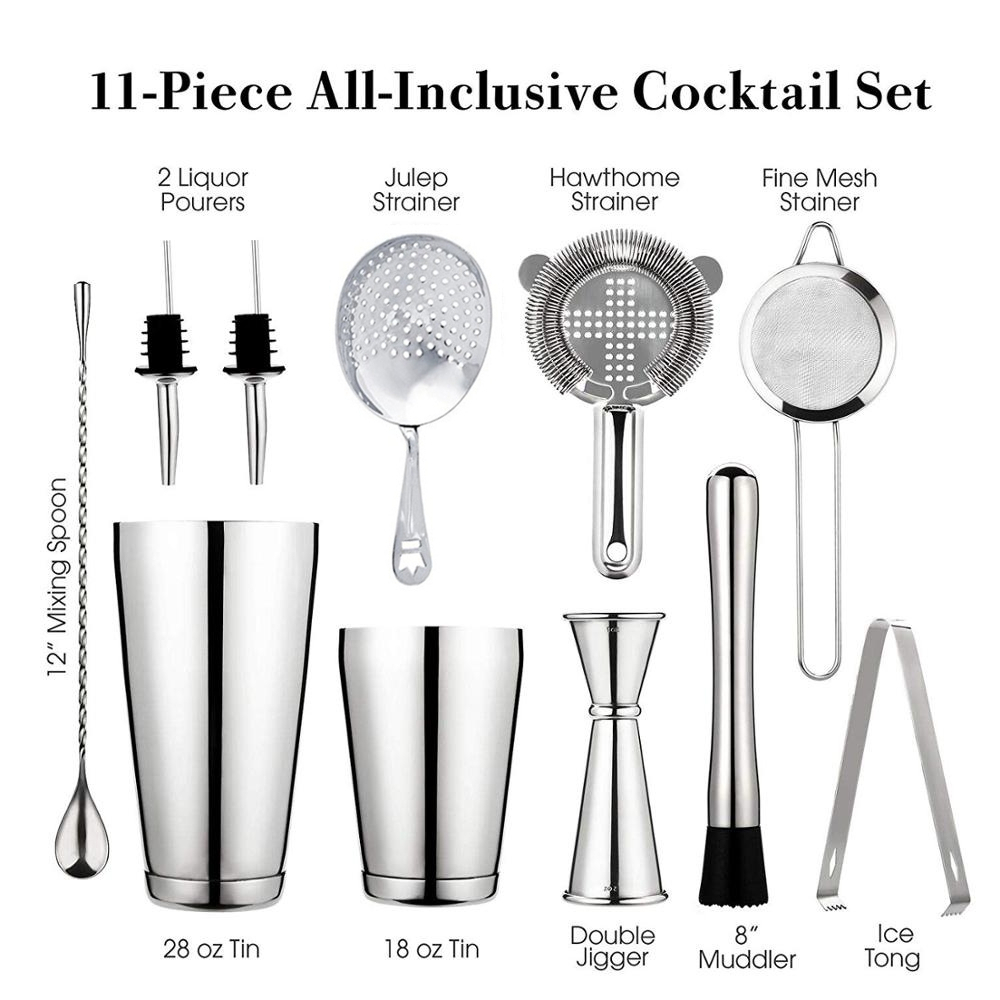 Cocktail Shaker Bar Set: 2 Wei - مراجعة Boston Shaker Set وسعره