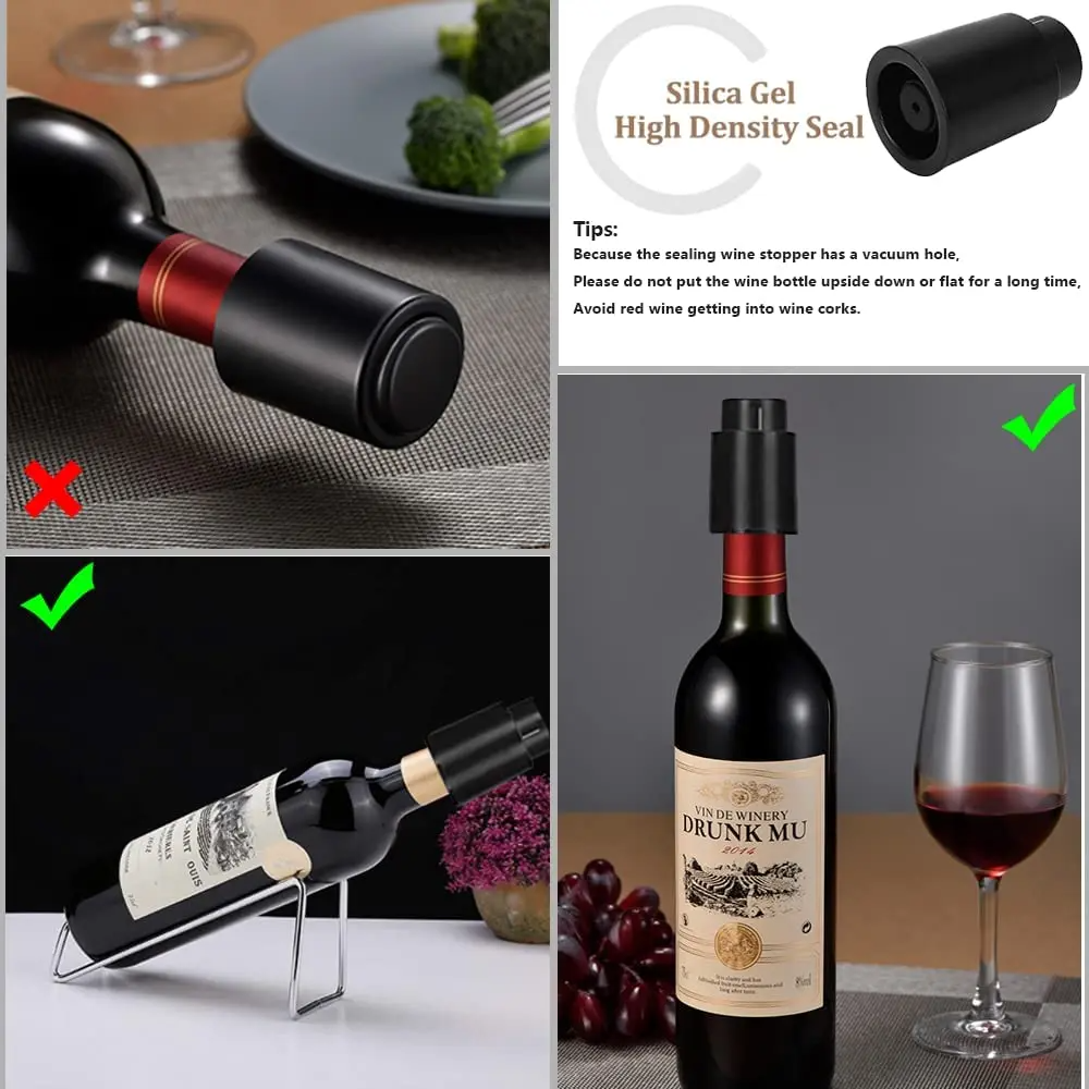 Vacuum Wine Bottle Cap Stopper - مراجعة Wine Preservation Pump وسعره