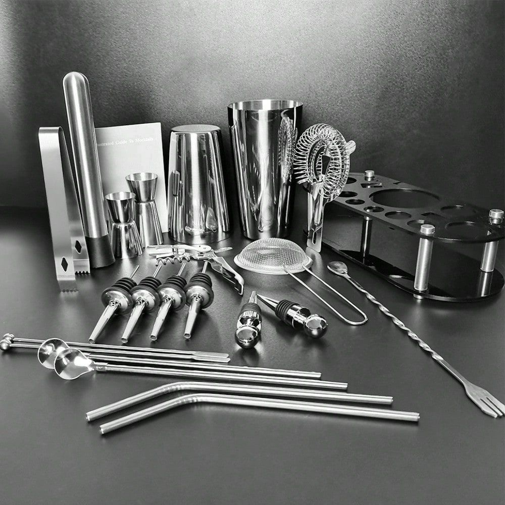 22 Pieces Cocktail Shaker Set, - مراجعة Boston Shaker Set وسعره