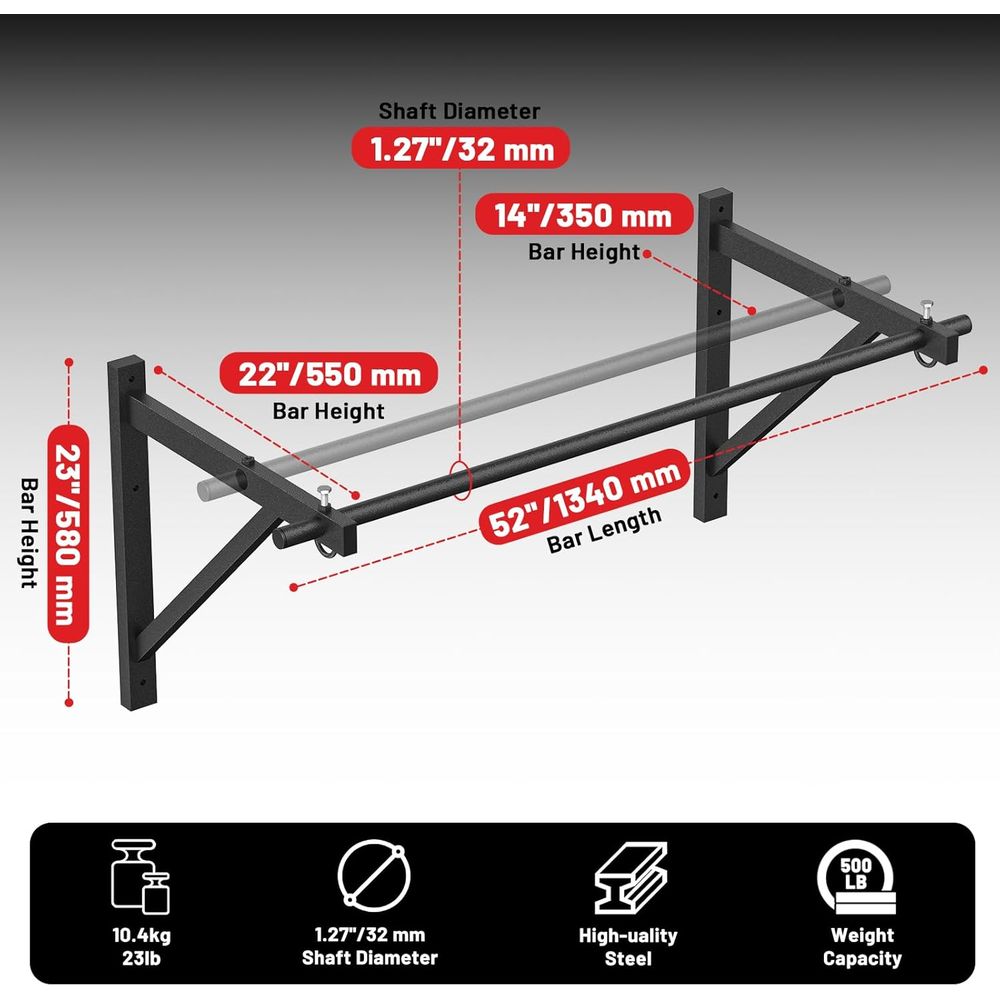 Home Gym Pull-Up Bar - Wall-Mo - مراجعة Home Bar And Gym وسعره