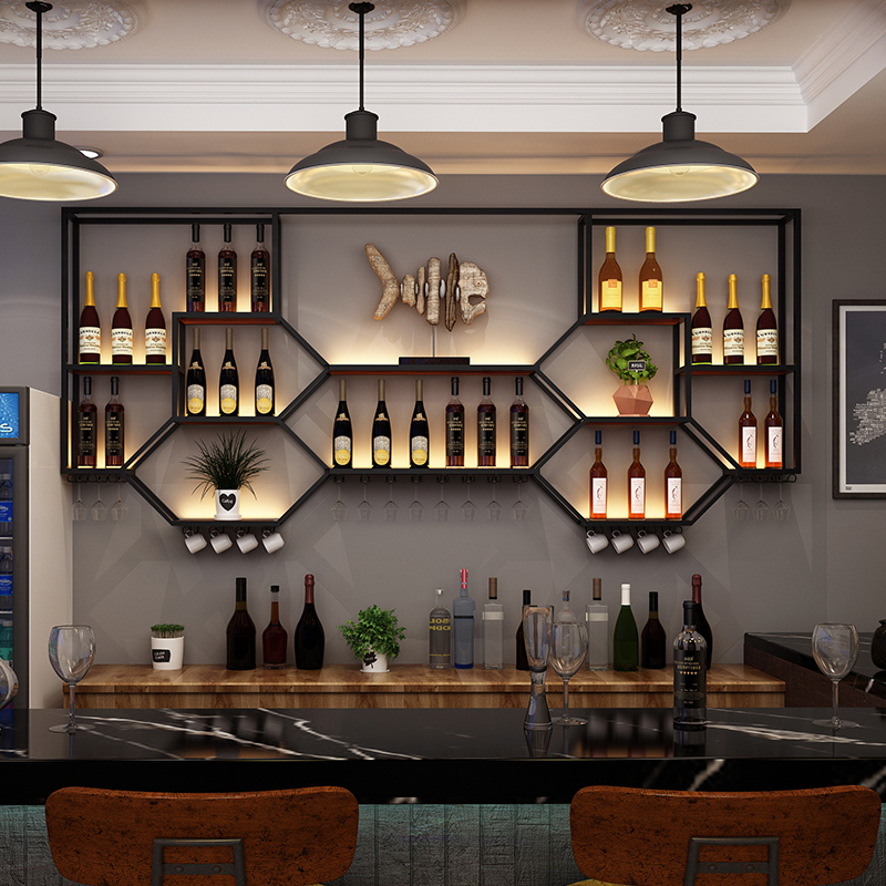 Metal Shelves Wine Cabinet Liv - مراجعة Home Bar And Cabinet وسعره