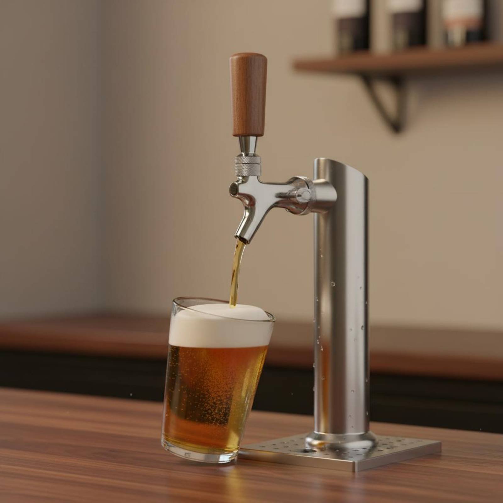 Short Wooden Beer Handle Solid - مراجعة Home Bar Accessories وسعره